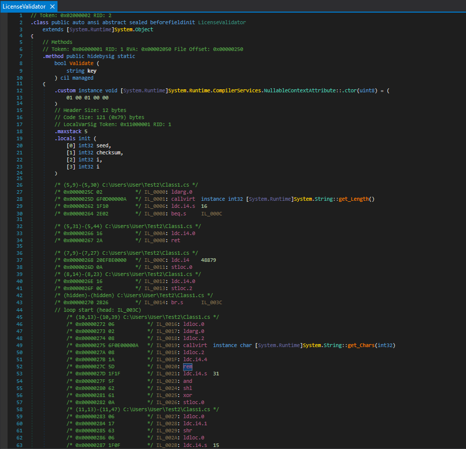 decompiled il
